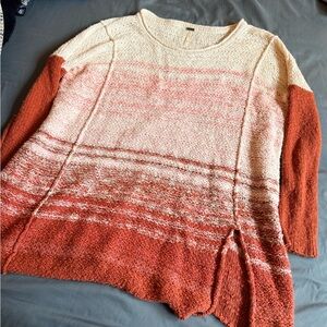 Free People Gradient Sweater - Cream and Brown